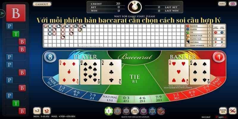 Lưu ý quan trọng khi dùng các cách soi cầu Baccarat